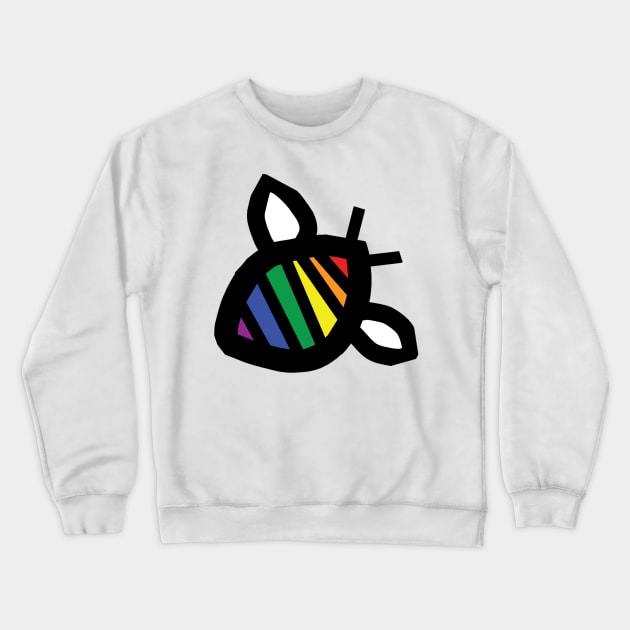 Honey Bee Abstract for Pride Month Crewneck Sweatshirt by ellenhenryart